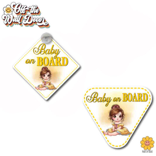 Little Belle | Baby on Board | Suction Cup Sign, Magnet OR Vinyl Decal Sticker