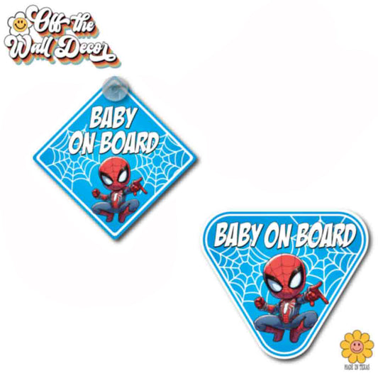 Hero Baby Spidey | Baby on Board | Suction Cup Sign, Magnet OR Vinyl Decal Sticker