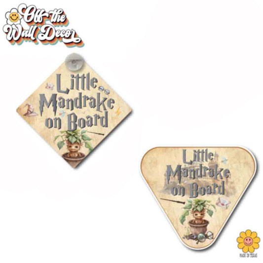 Little Mandrake on Board | Baby on Board | Suction Cup Sign, Magnet OR Vinyl Decal Sticker