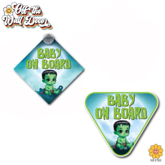 Baby Franky | Baby on Board | Suction Cup Sign, Magnet OR Vinyl Decal Sticker