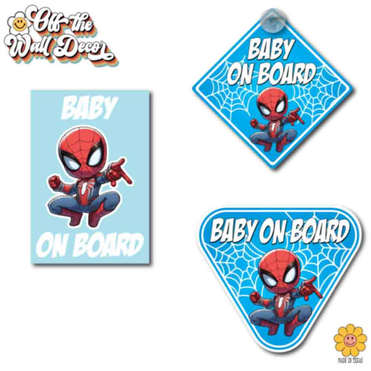 Hero Baby Spidey | Baby on Board | Suction Cup Sign, Magnet OR Vinyl Decal Sticker