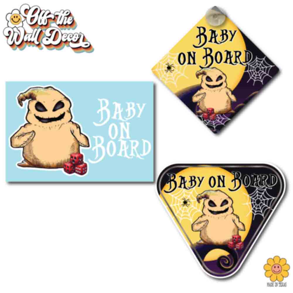 Baby on Board | Baby Oogie | Suction Cup Sign, Magnet OR Vinyl Decal Sticker