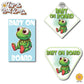 Baby Kermit | Baby on Board | Suction Cup Sign, Magnet OR Vinyl Decal Sticker