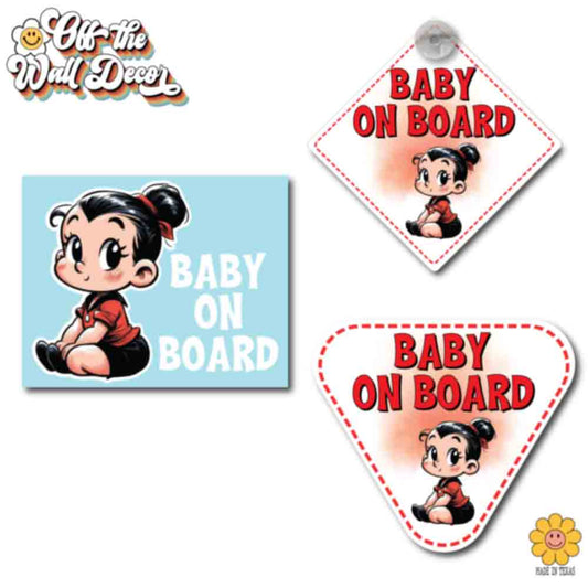 Baby Olive Oyl | Baby on Board | Suction Cup Sign, Magnet OR Vinyl Decal Sticker