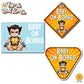 Little Wolverine | Baby on Board | Suction Cup Sign, Magnet OR Vinyl Decal Sticker