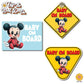 Baby on Board | Baby Mickey | Suction Cup Sign, Magnet OR Vinyl Decal Sticker