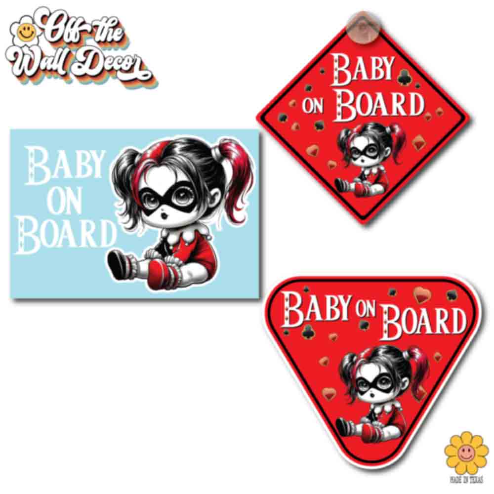 Little Harley | Baby on Board | Suction Cup Sign, Magnet OR Vinyl Decal Sticker