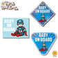 Little Captain America | Baby on Board | Suction Cup Sign, Magnet OR Vinyl Decal Sticker