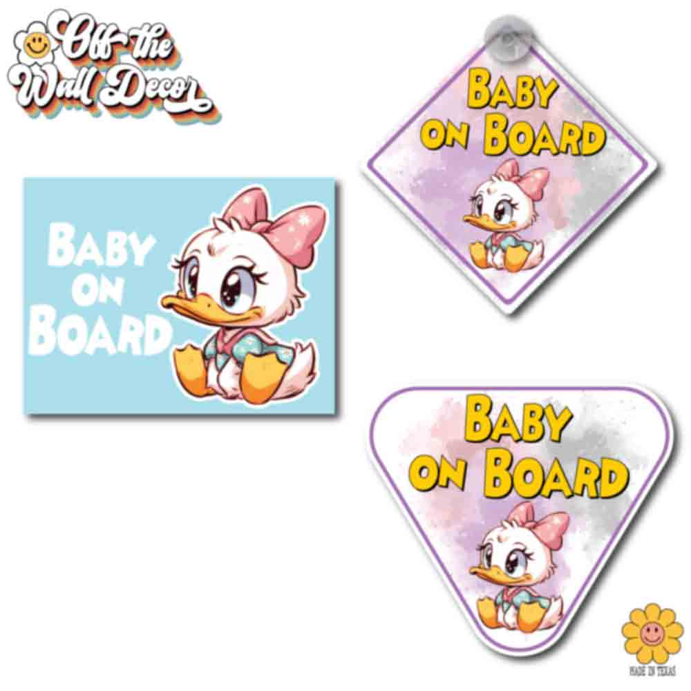 Baby Daisy | Baby on Board | Suction Cup Sign, Magnet OR Vinyl Decal Sticker