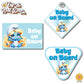 Little Smurfette | Baby on Board | Suction Cup Sign, Magnet OR Vinyl Decal Sticker