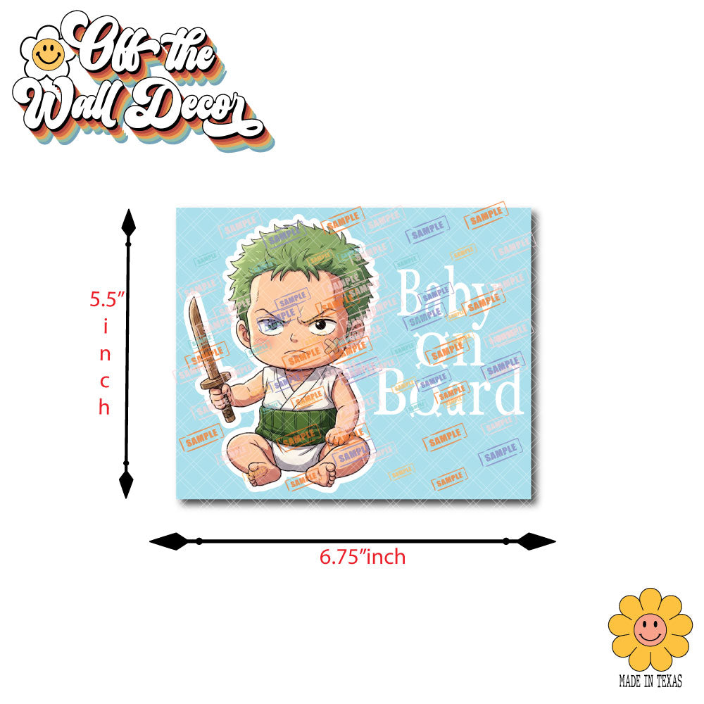 Little Zoro | Baby on Board | Vinyl Decal Sticker