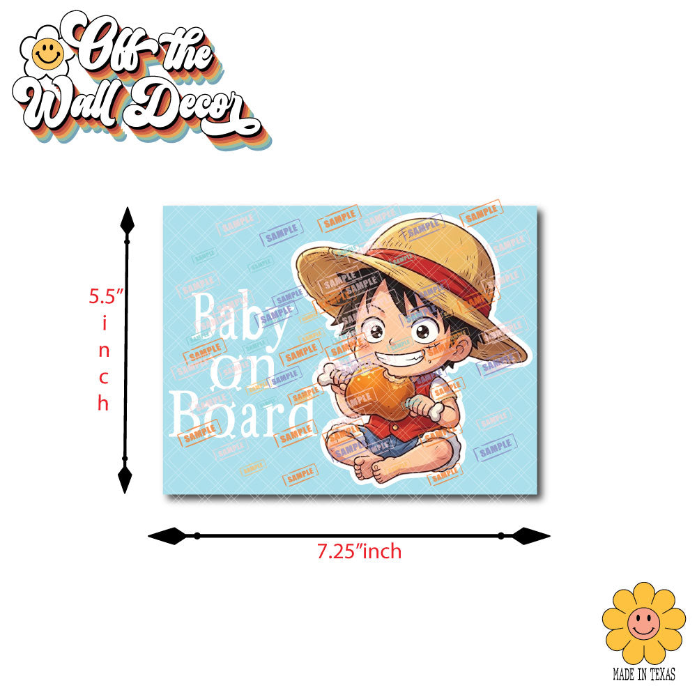Little Luffy | Baby on Board | Vinyl Decal Sticker