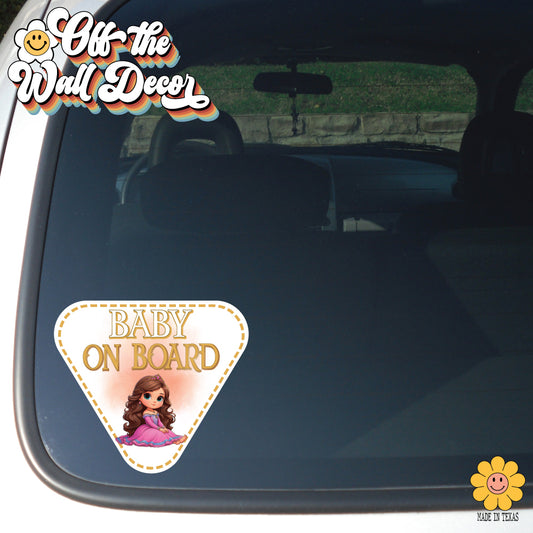 Princess Elena | Baby on Board | Suction Cup Sign, Magnet OR Vinyl Decal Sticker