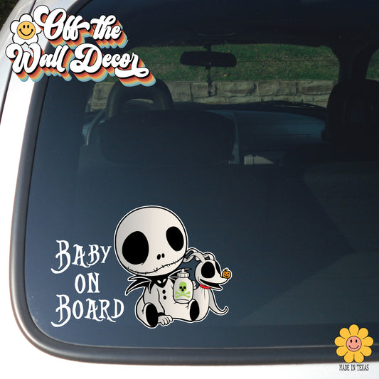 Jack & Zero | Baby on Board | Suction Cup Sign, Magnet OR Vinyl Decal Sticker