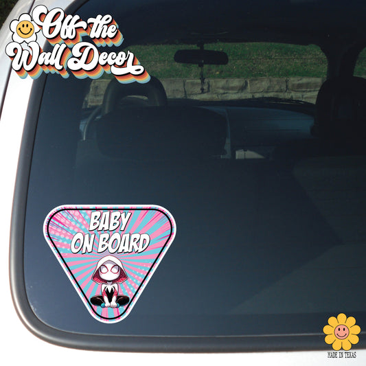Little Spider Gwen | Baby on Board | Suction Cup Sign, Magnet OR Vinyl Decal Sticker