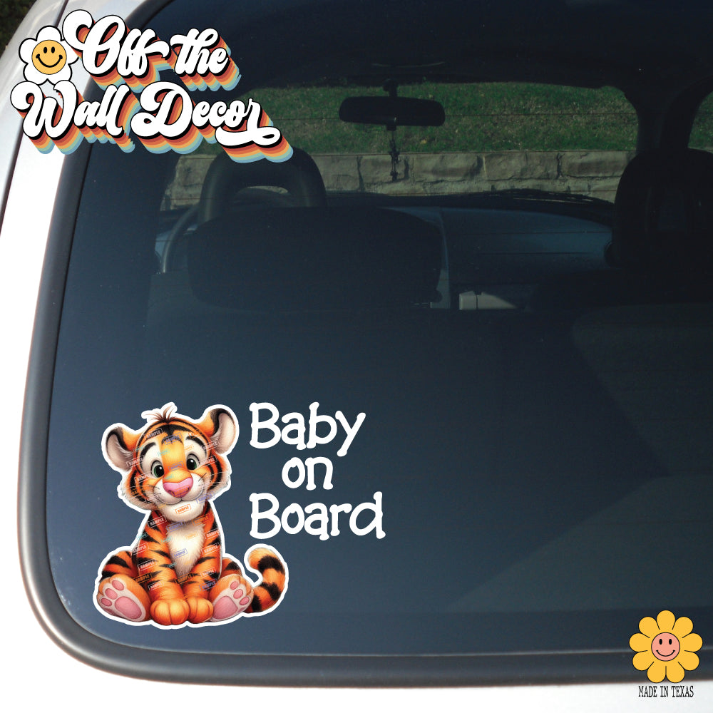 Baby Tigger | Baby on Board | Suction Cup Sign, Magnet OR Vinyl Decal Sticker