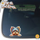 Peeking Yorkie | Car/Truck Sticker, Automotive Decals, Car Bling Stickers and Decals, Pet Cat Dog Decal for Window