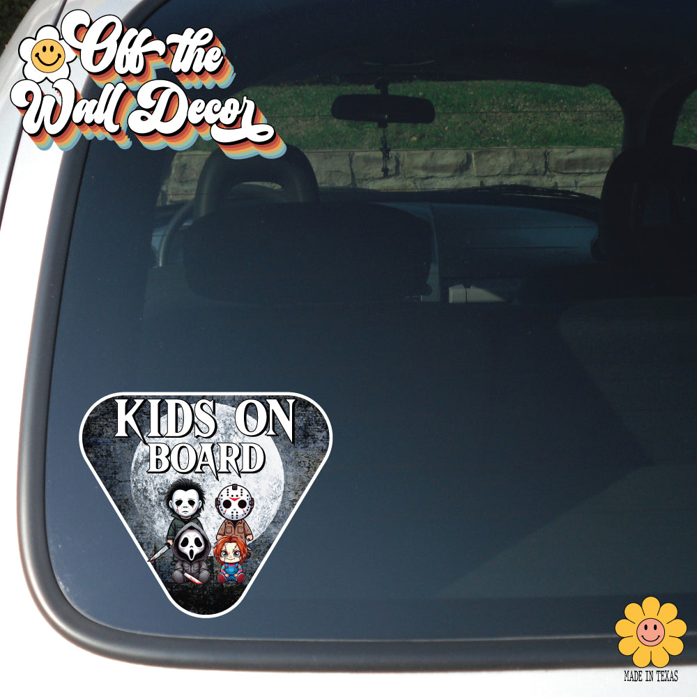 Horror Characters  | Kids on Board | Vinyl Decal Sticker