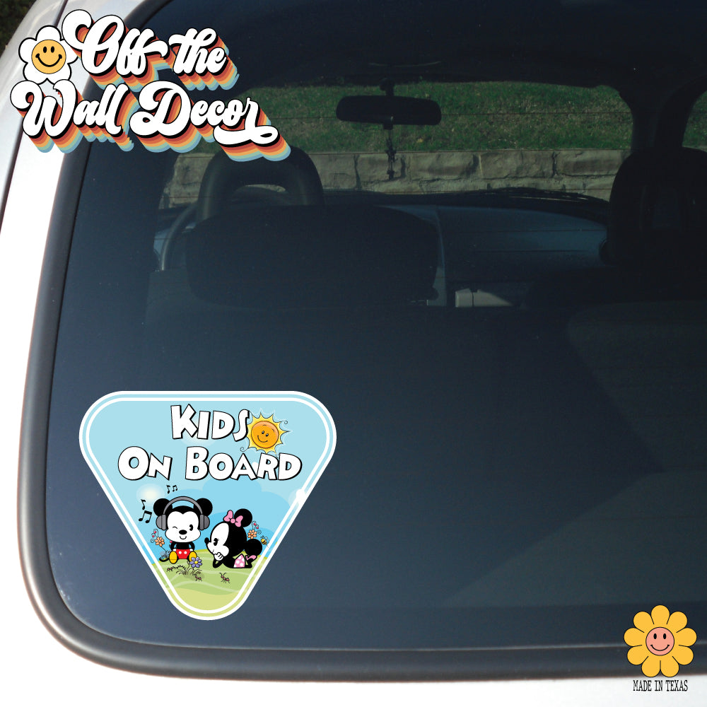 Mickey & Minnie Cuties | Kids on Board | Suction Cup Sign, Magnet OR Vinyl Decal Sticker