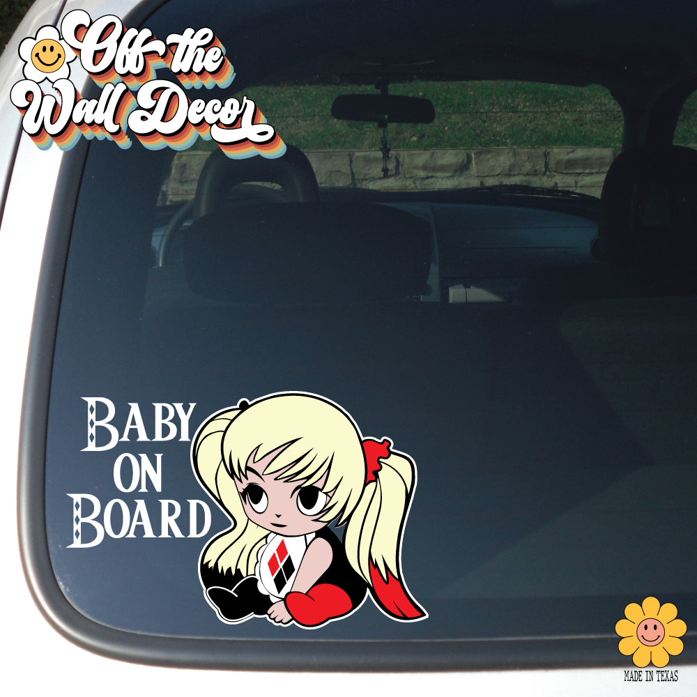 Baby Harley | Baby on Board | Suction Cup Sign, Magnet OR Vinyl Decal Sticker