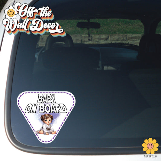 Baby Princess Leia | Baby on Board | Suction Cup Sign, Magnet OR Vinyl Decal Sticker