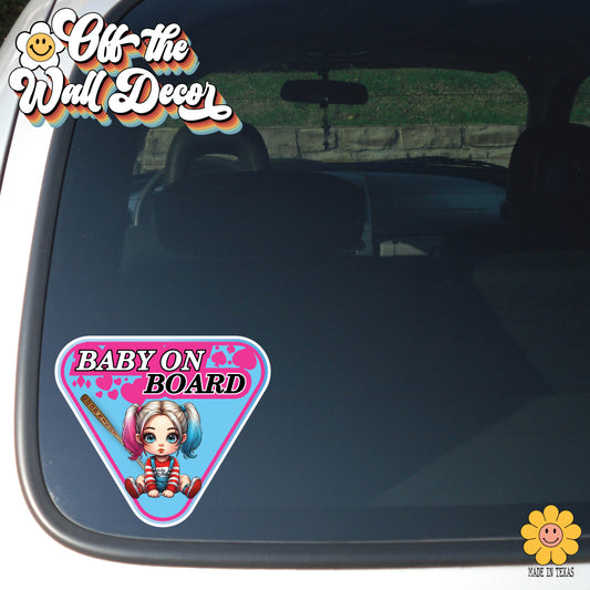 Baby Harley | Baby on Board | Suction Cup Sign, Magnet OR Vinyl Decal Sticker