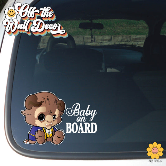 Baby Beast | Baby on Board | Suction Cup Sign, Magnet OR Vinyl Decal Sticker