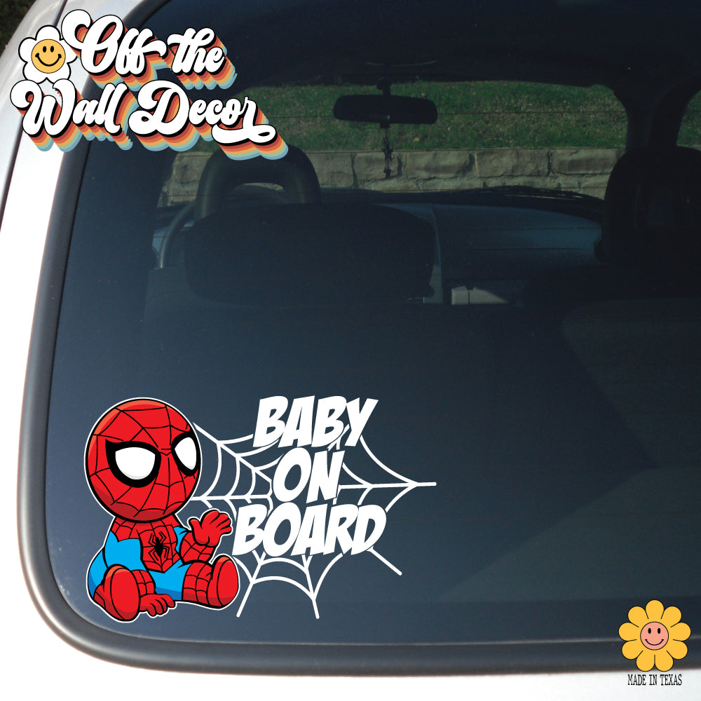 Hero Baby Spidey | Baby on Board | Suction Cup Sign, Magnet OR Vinyl Decal Sticker