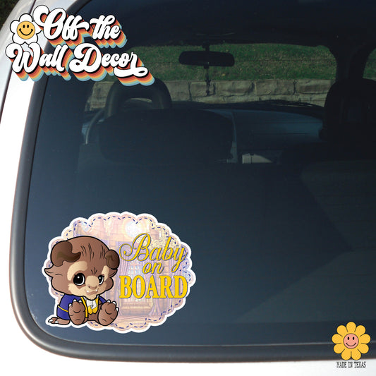 Baby Beast | Baby on Board | Suction Cup Sign, Magnet OR Vinyl Decal Sticker
