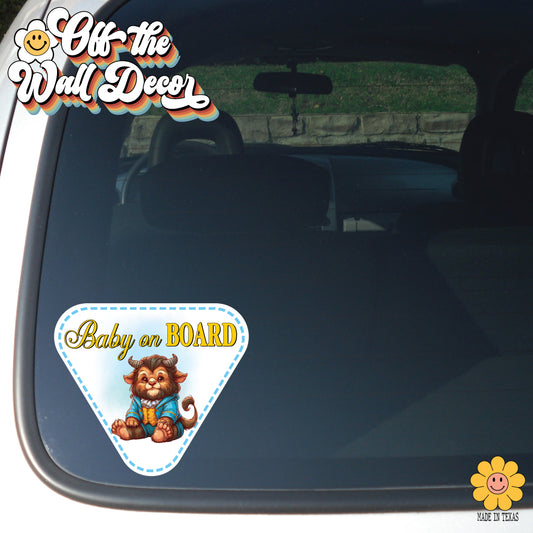 Baby Beast | Baby on Board | Suction Cup Sign, Magnet OR Vinyl Decal Sticker
