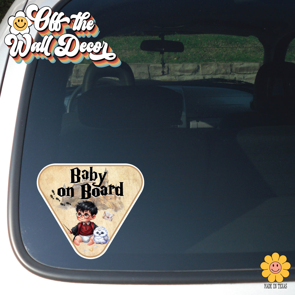 Little Wizard on Board | Baby on Board | Suction Cup Sign, Magnet OR Vinyl Decal Sticker