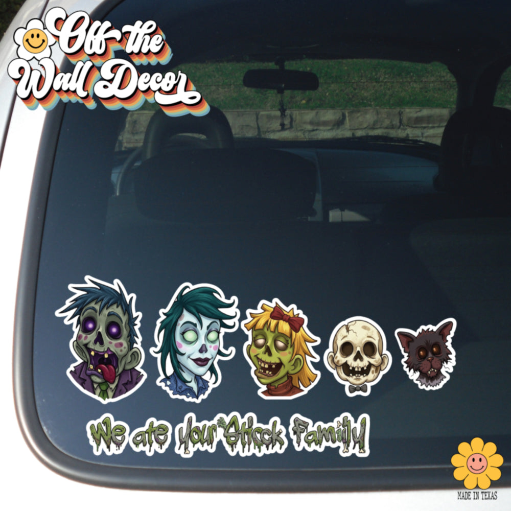 Colorful Zombie Family Faces