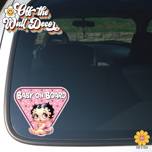 Baby Betty | Baby on Board | Suction Cup Sign, Magnet OR Vinyl Decal Sticker