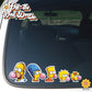 Simpsons Family | Car/Truck Sticker, Automotive Decals, Family Car Bling Stickers and Decals, for Window