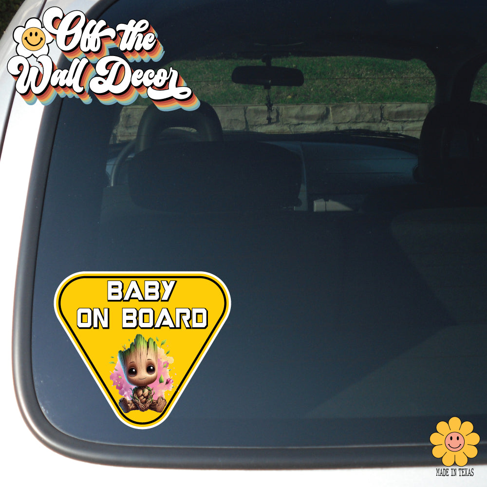 Baby Groot | Baby on Board | Suction Cup Sign, Magnet OR Vinyl Decal Sticker