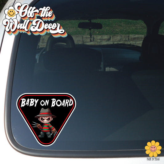 Baby Freddy | Baby on Board | Suction Cup Sign, Magnet OR Vinyl Decal Sticker