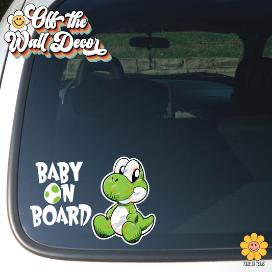 Baby Yoshi | Baby on Board | Vinyl Decal Sticker