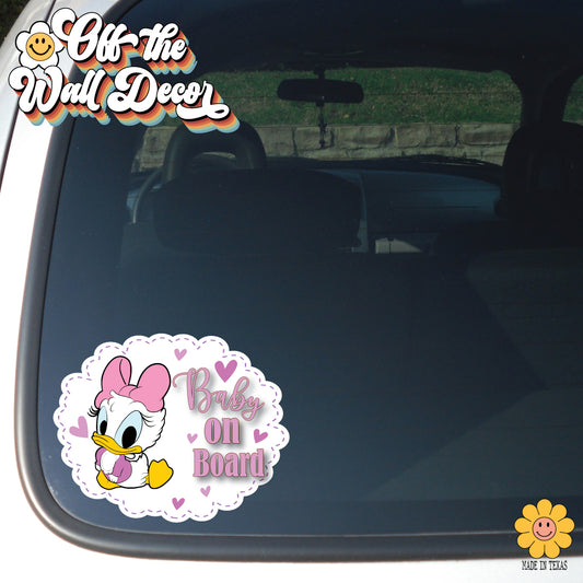 Baby Daisy | Baby on Board | Suction Cup Sign, Magnet OR Vinyl Decal Sticker