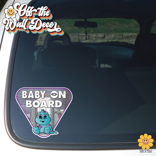 Baby Sully Monster | Baby on Board | Suction Cup Sign, Magnet OR Vinyl Decal Sticker