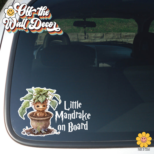 Little Mandrake on Board | Baby on Board | Suction Cup Sign, Magnet OR Vinyl Decal Sticker