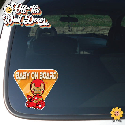 Little Hero | Baby on Board | Suction Cup Sign, Magnet OR Vinyl Decal Sticker