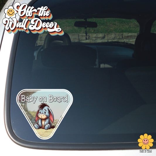 Baby Eeyore | Baby on Board | Suction Cup Sign, Magnet OR Vinyl Decal Sticker