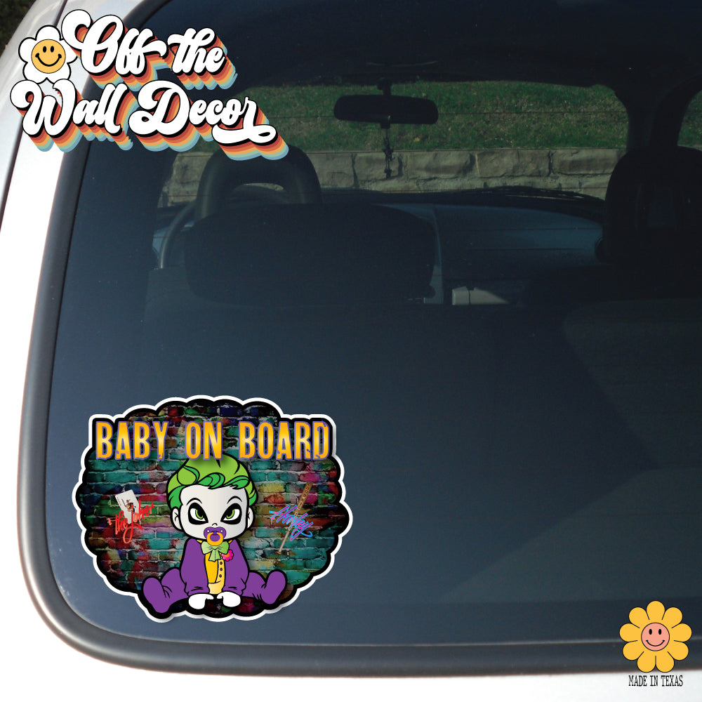 Baby Joker | Baby on Board | Suction Cup Sign, Magnet OR Vinyl Decal Sticker