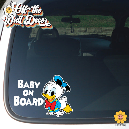 Baby Donald | Baby on Board | Suction Cup Sign, Magnet OR Vinyl Decal Sticker