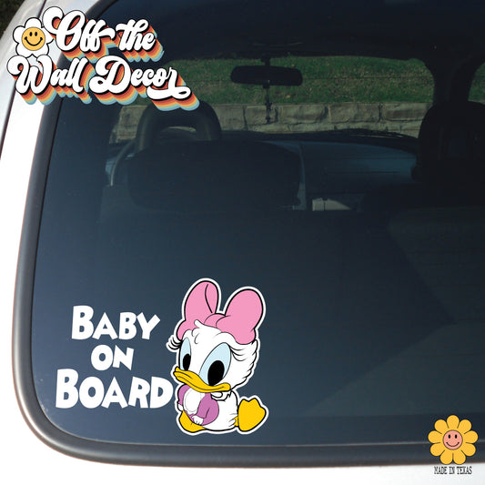 Baby Daisy | Baby on Board | Suction Cup Sign, Magnet OR Vinyl Decal Sticker