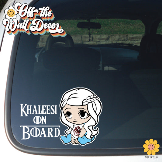 Baby Daenerys | Baby on Board | Suction Cup Sign, Magnet OR Vinyl Decal Sticker