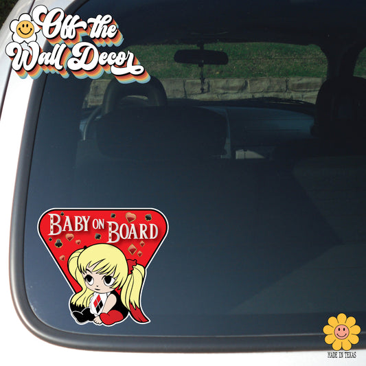 Baby Harley | Baby on Board | Suction Cup Sign, Magnet OR Vinyl Decal Sticker
