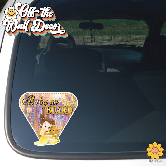 Little Belle | Baby on Board | Suction Cup Sign, Magnet OR Vinyl Decal Sticker