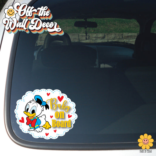 Baby Donald | Baby on Board | Suction Cup Sign, Magnet OR Vinyl Decal Sticker