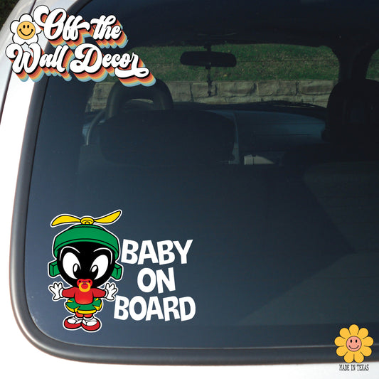 Little Marvin | Baby on Board | Vinyl Decal Sticker
